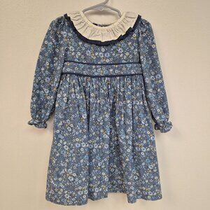 Pepa London Blue Winter Floral Dress 4Y